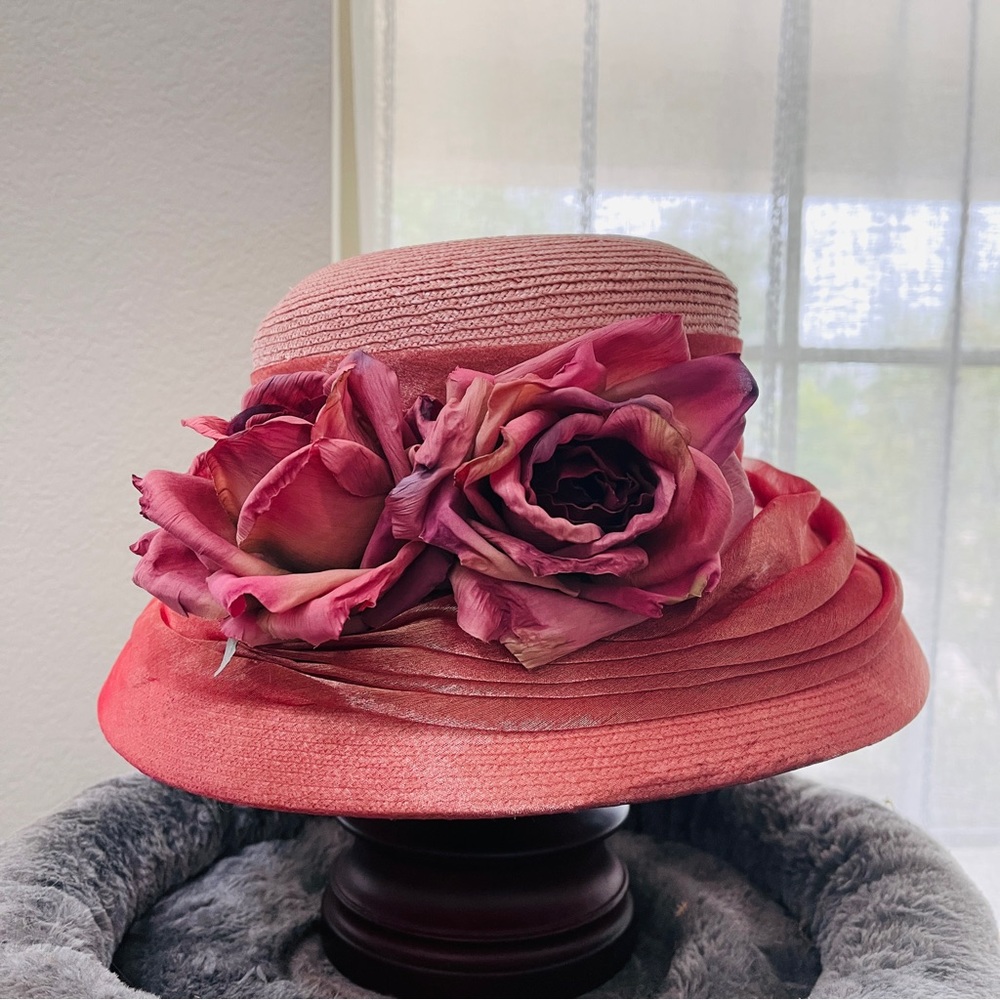 Vintage Grevi straw Red Sunhat Made in Italy